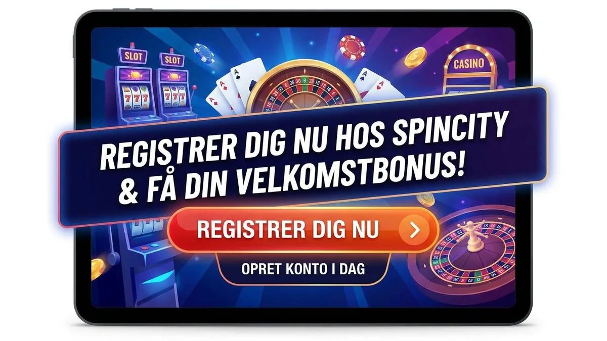 Registrering med bonus hos Spincity